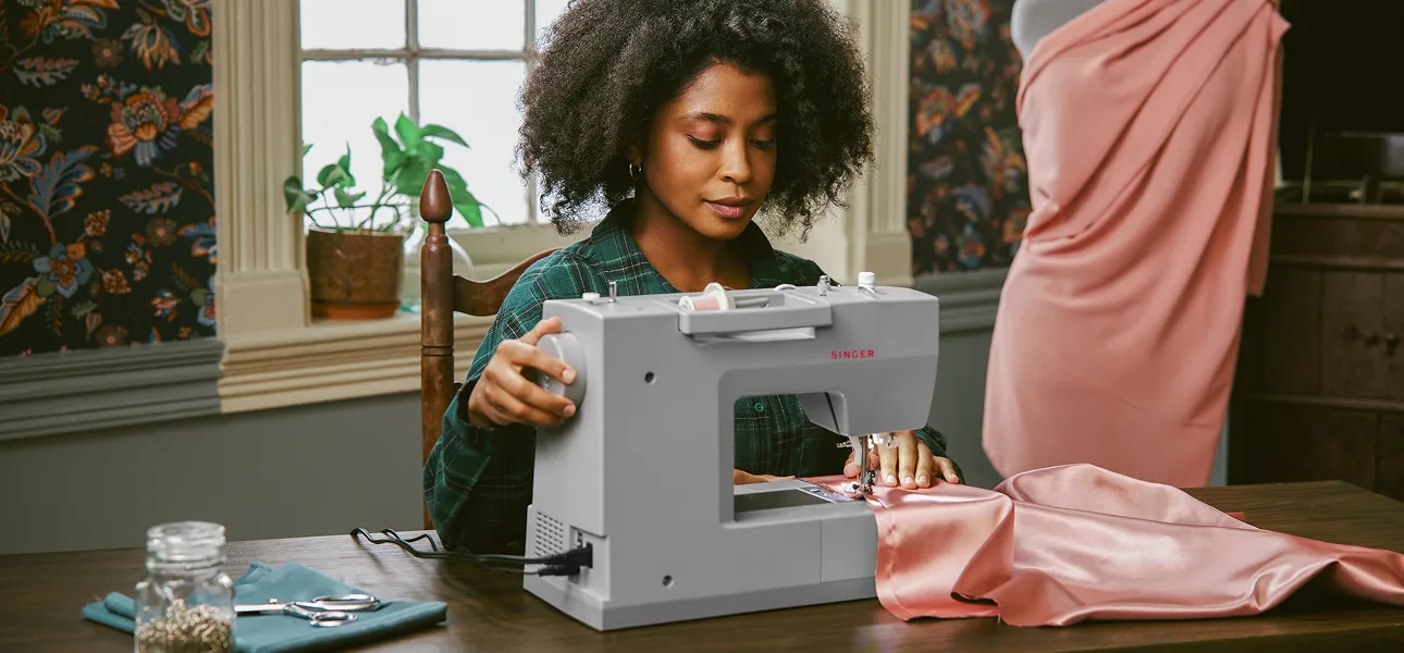 Sewing machine closeup