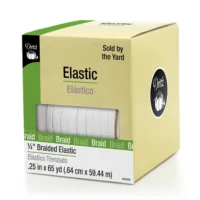 Elastic - White Braided 1/4 in