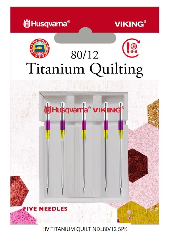 HV TITANIUM QUILTING NEEDLE SIZE 80/12, 5-PACK