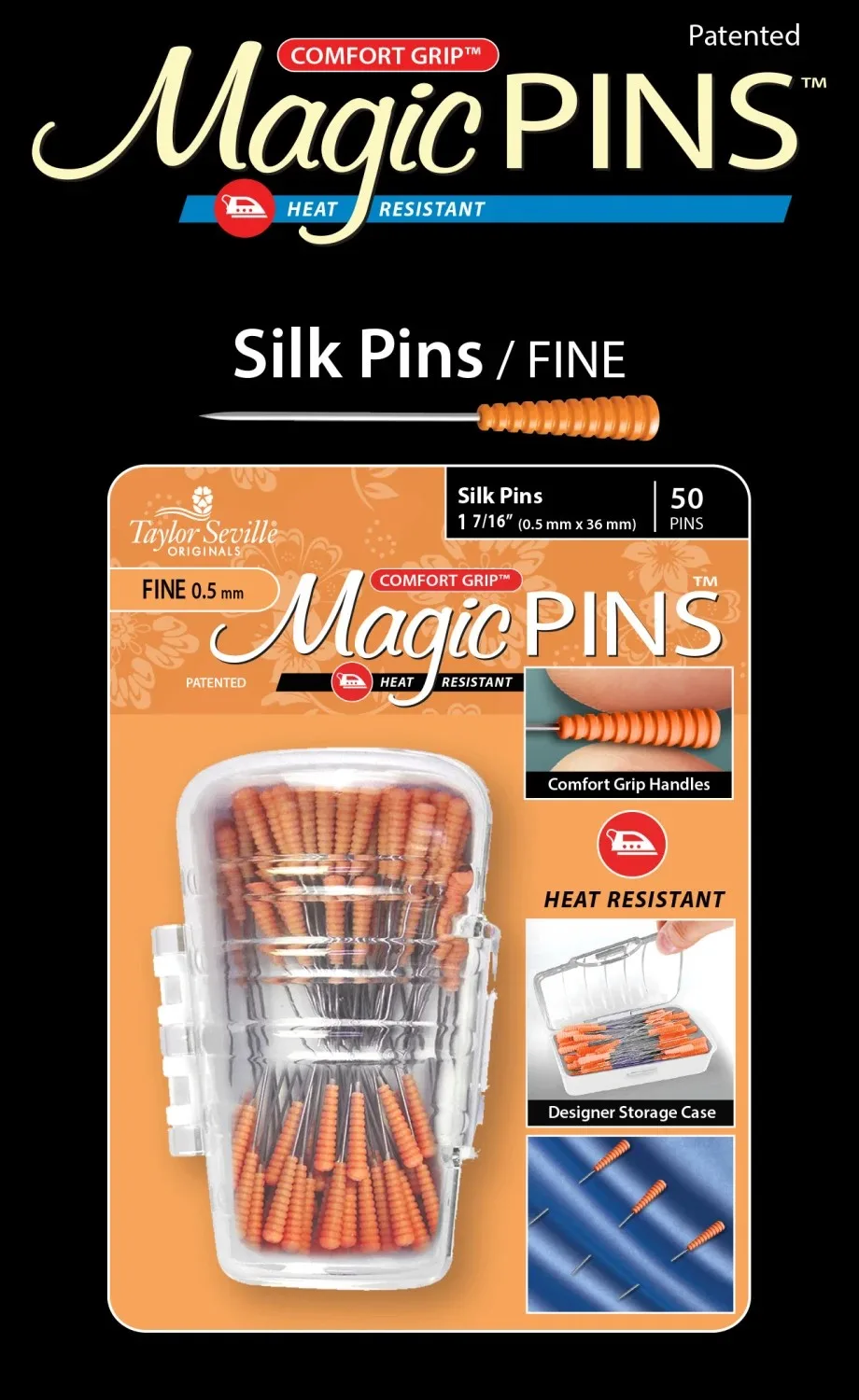 MAGIC PINS SILK FINE 50 PC
