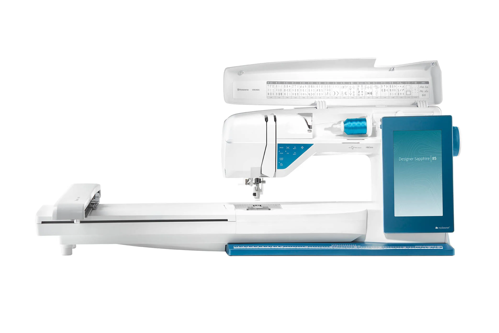 HUSQVARNA® VIKING® DESIGNER SAPPHIRE™ 85 Sewing & Embroidery Machine with Majestic Hoop Bundle - Image 2