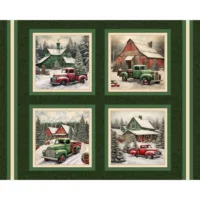 Digital Panels - Snow Trucks Pillow