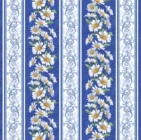 All About Daisies Str.Blue/Wht