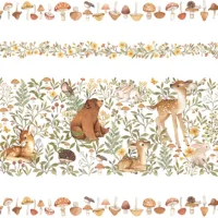 Woodland Friends Stripe - White - Count On Me