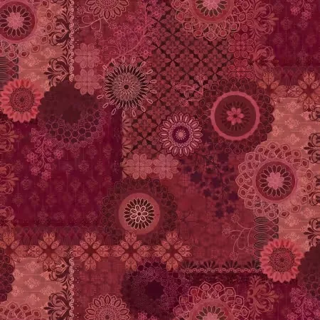 MW Operetta Maroon/Red Patchwork