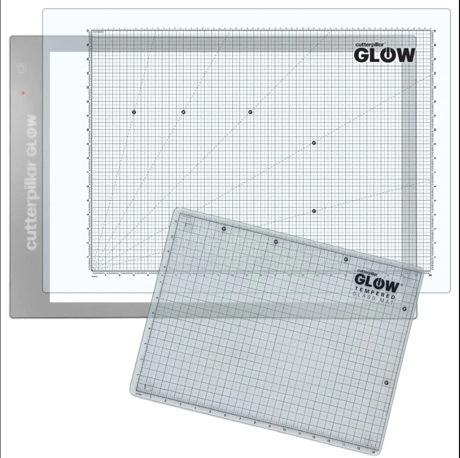 Cutterpillar Glow Premium 2 Light Board with Tempered Glass Mat