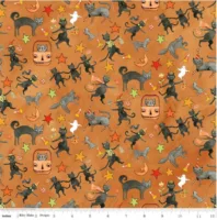 Riley Blake Spooky Cats Orange