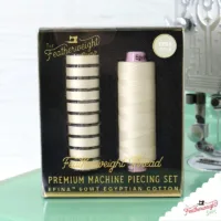Featherweight Thread, PREMIUM MACHINE PIECING SET with Prewound Bobbins COTTON SANDY