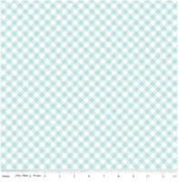 Riley Blake Whimsical Woodland Diagonal Gingham Aqua