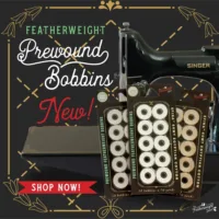 Bobbins, EXCLUSIVE! PRE-WOUND Singer Featherweight 221 222 301 - Package of 10 PARCHMENT WHITE