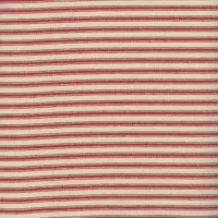 Red Heavy Woven Ticking Stripe