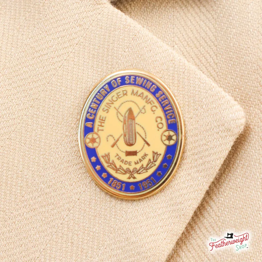 LAPEL Pin - OVAL Enamel Standard Gold Featherweight Badge