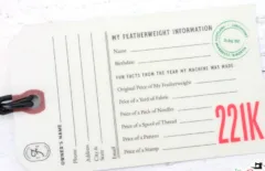 221K (BLACK - ENGLAND) Luggage & I.D. Tag for Singer Featherweight