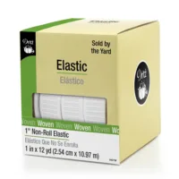Elastic - White Non-Roll 1in