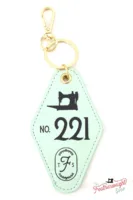 Keychain, Singer Featherweight 221 JADEITE GREEN