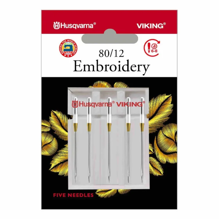 HV EMBROIDERY NEEDLE SIZE 80/12, 5-PACK