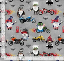 Timeless Treasures Biker Gnomes