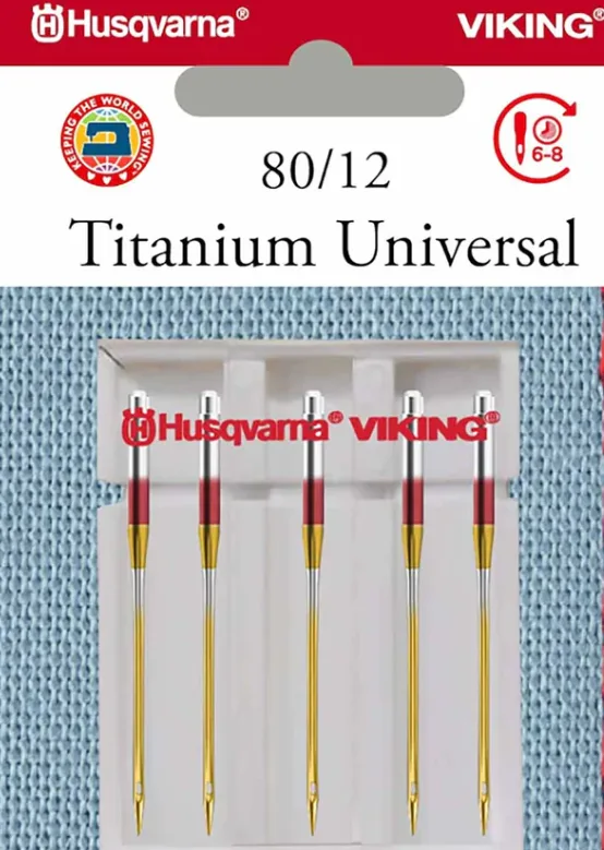 HV TITANIUM UNIVERSAL NEEDLE SIZE 80/12, 5-PACK