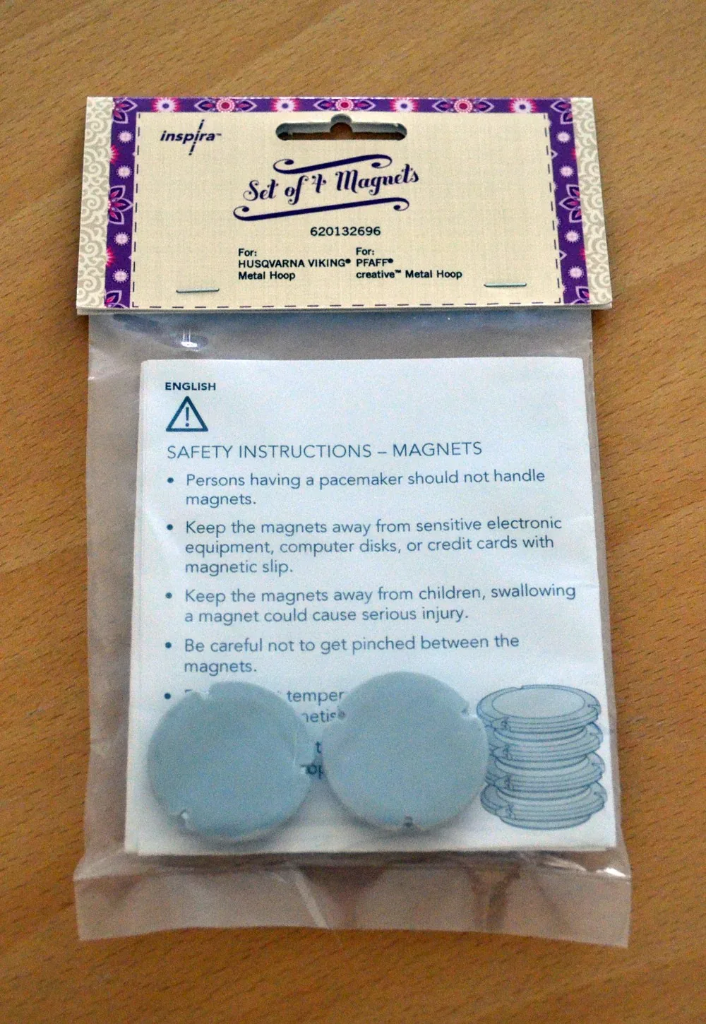 SET OF 4 MAGNETS FOR METAL HOOP