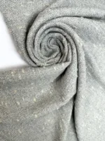 Gray Wool Polyamid Flammé Woven