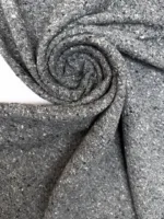 Melange Gray Wool Cotton Tweed