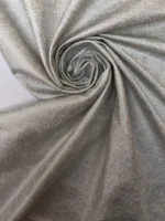 Silver Cotton Elastane Twill
