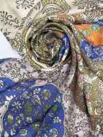 Paisley Multicolour Silk Sateen