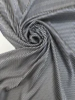 Striped White-Blue Silk Sateen