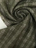 Checked Wool Cotton Fused