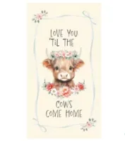 Til The Cows Come Home Panel 24in - Cream