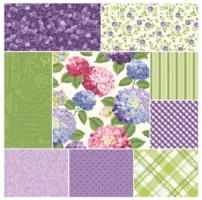 Riley Blake Hydrangeas in the Garden 1-Yard Bundle Multi