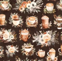 Coffee Time Main Brown - Riley Blake