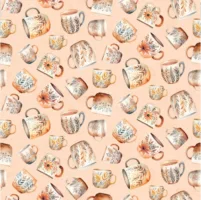 Coffee Time Coffee Mugs Shell - Riley Blake