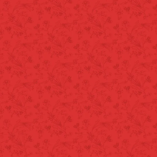 Sew America Flower Vines Red - Riley Blake