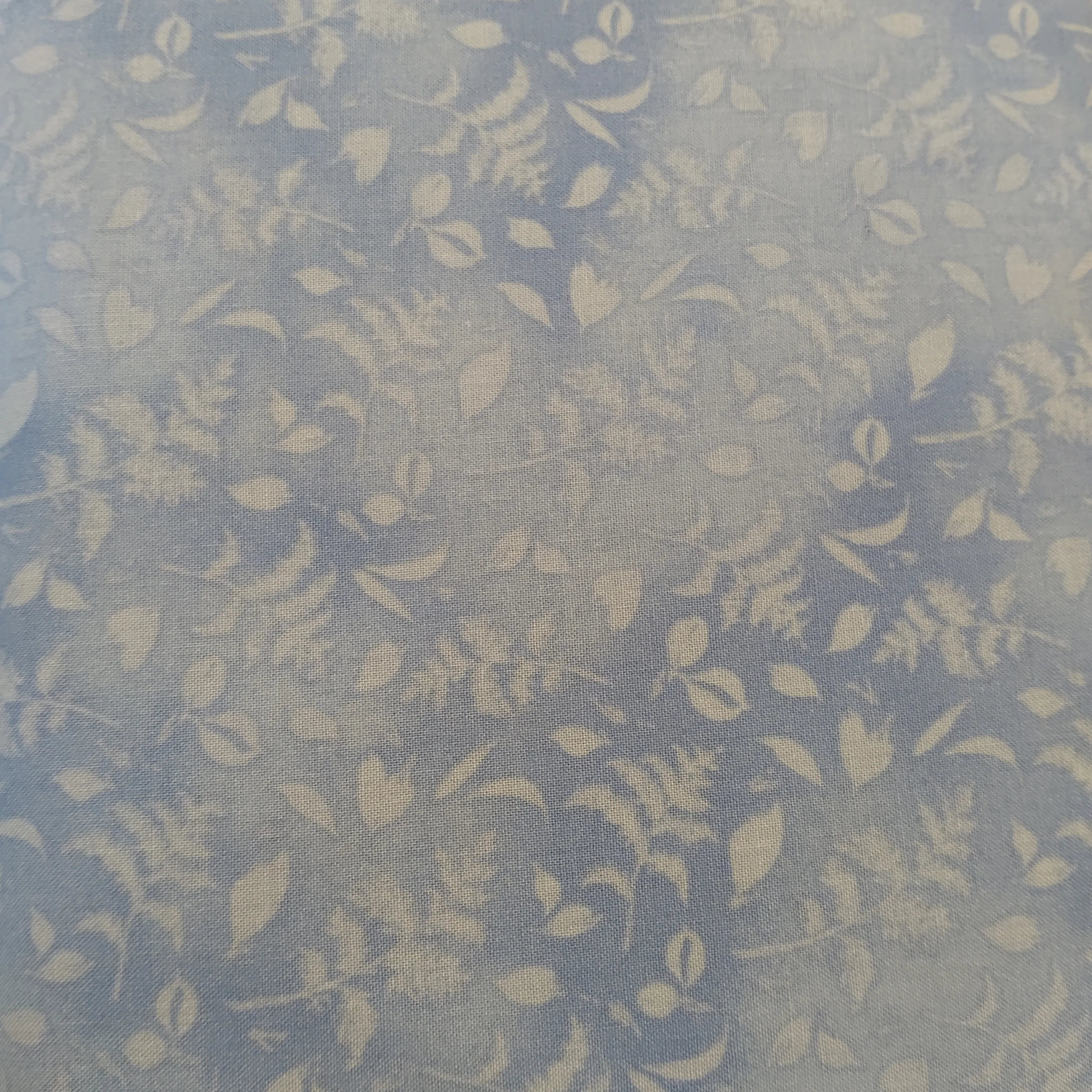 WP Medium Blue Leaves All Over