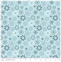 Riley Blake Winter Magic Snowflakes Aqua