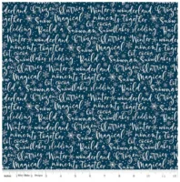 Riley Blake Winter Magic Winter Words Navy