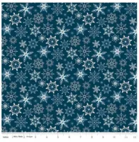 Riley Blake Winter Magic Snowflakes Navy