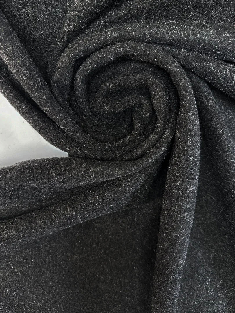 Gray Wool Blend Tweed