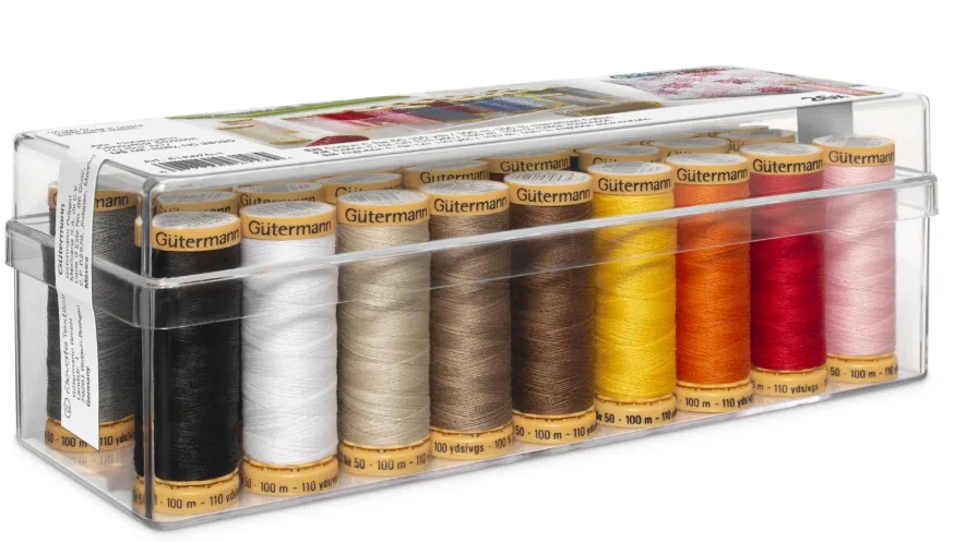 Gutermann 26 Spool Thread Box - 26x100m - Cotton