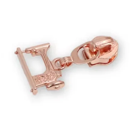 Sewing Machine Zipper Pulls - Rose Gold
