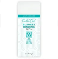 CD Satin Blanket Binding White 2in x 4-3/4yd