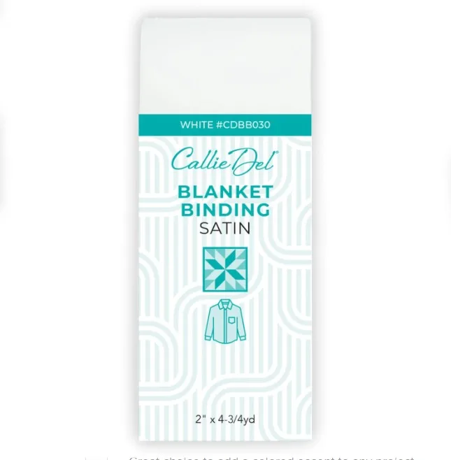 CD Satin Blanket Binding White 2in x 4-3/4yd