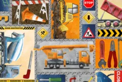 Blank Let's Get Building - Construction Equipment