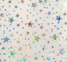 Vinyl Glitter Stars Clear