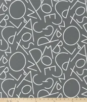 ABC Black Flame White - Cotton Canvas