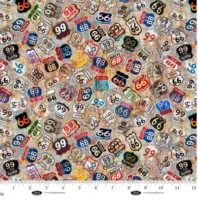 Route 66 Signs - Historic Highway - Tan