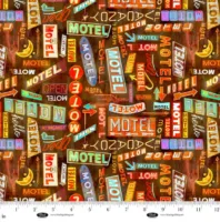 Motel Signs - Historic Highway - Black