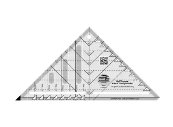 Creative Grids Quilt Ruler Half-Square 4-in-1 Triangle