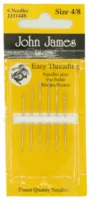 JJ Self / Easy Threading Needles Assorted Sizes 4/8 6ct
